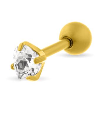 Troli Piercing fermecător aurit din titan VSE6015G-PET