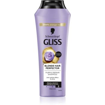 Schwarzkopf Gliss Blonde Hair Perfector șampon de păr neutralizeaza tonurile de galben 250 ml