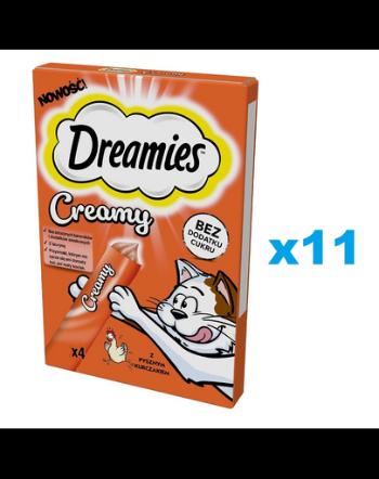 DREAMIES Creamy recompensa cremoasa pentru pisici 44x10 g cu pui