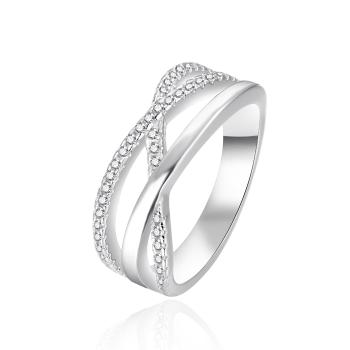 Agato Inel din argint cu zircon AGT-R09W 52 mm