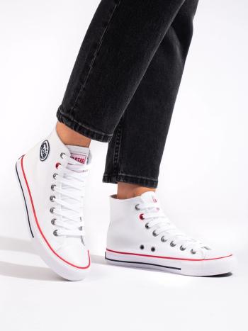 Pantofi de sport exclusiv pentru femei alb fără toc