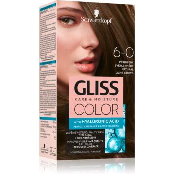 Schwarzkopf Gliss Color Culoare permanenta pentru par culoare 6-0 Natural Light Brown 2x60 ml