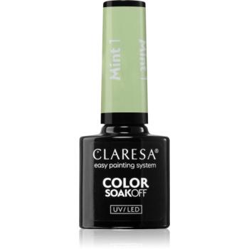 Claresa SoakOff UV/LED Color Mint lac de unghii sub forma de gel culoare 1 5 g