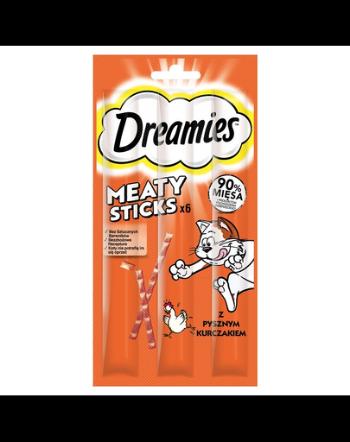 DREAMIES recompense pisici adulte, cu pui delicios 30 g