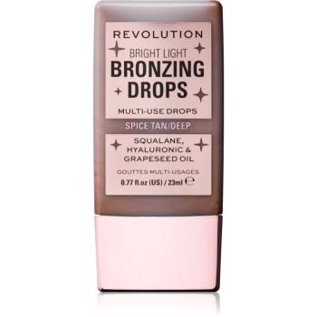 Makeup Revolution Bright Light Bronzing Drops crema bronzanta culoare Deep Bronze Spice 23 ml