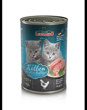 LEONARDO Quality Selection Kitten hrana umeda pentru pisoi, cu pasare de curte 400 g