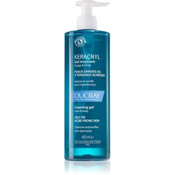 Ducray Keracnyl Foaming gel gel spumant de curatare pentru tenul gras, predispus la acnee 400 ml