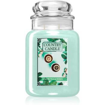 Country Candle Lemon Tea & Roses lumânare parfumată 737 g