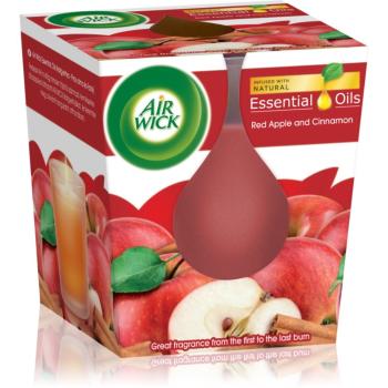 Air Wick Essential Oil Red Apple & Cinnamon lumânare parfumată 105 g