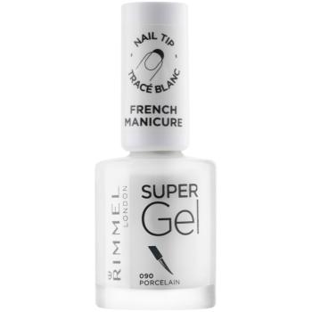 Rimmel Super Gel Step 1 lac de unghii pentru manichiura frantuzeasca culoare 090 Porcelain 12 ml