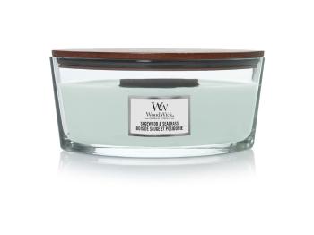 WoodWick Lumânare parfumată barcă Sagewood & Seagrass Elipsa 453,6 g