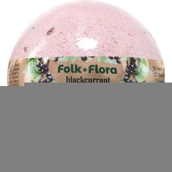 Folk & Flora Blackcurrant bombă de baie cu efect revigorant 130 g