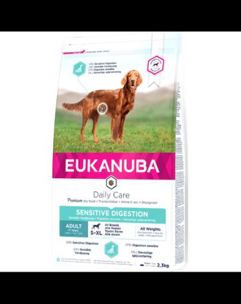 EUKANUBA Daily Care Adult Sensitive Digestion All Breeds hrana uscata caini adulti toate rasele, tract digestiv sensibil 2.3 kg