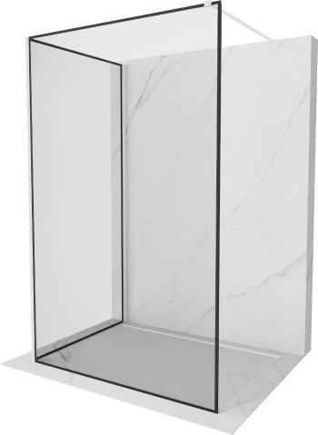 MEXEN/S Kioto Sprchová zástěna WALK-IN 120 x 70, černý vzor, bílá 800-120-212-20-70-070