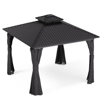 Blumfeldt ShadeFortress, foișor, 3 x 3 m, acoperiș din oțel galvanizat, protejează împotriva soarelui, ploii și vântului