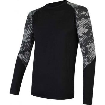 Sensor MERINO IMPRESS Pánské funkční triko, černá, velikost XXL
