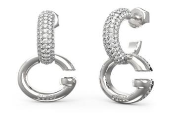 Guess Cercei rotunzi la modă cu cristale Oh My G JUBE04521JWRHT/U
