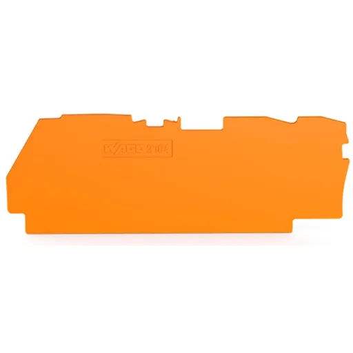 Placa de capat si intermediara; grosime 1 mm; pentru blocuri terminale cu 3 conductori, portocaliu Wago 2104-1392 / buc