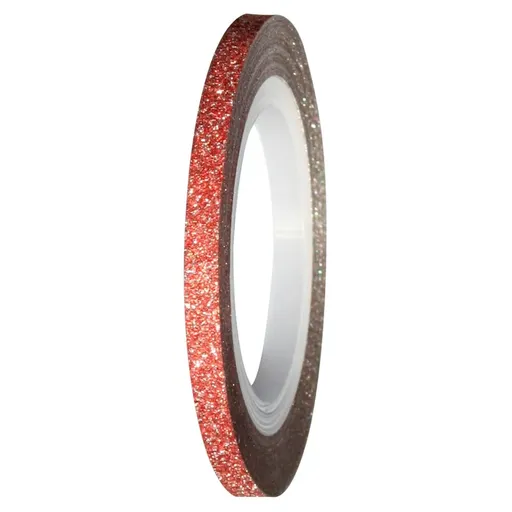 Banda Metalica Lata cu Sclipici Rosu