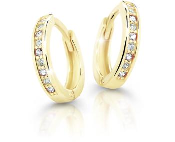 Cutie Jewellery Cercei rotunzi fermecători din aur galben C3342-80-X-1 alb