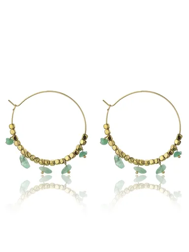 Emily Westwood Cercei rotunzi placați cu aur, cu agat Eden EWE23041G