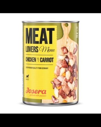 JOSERA Meatlovers Menu hrana umeda caini, pui si morcov 400 g