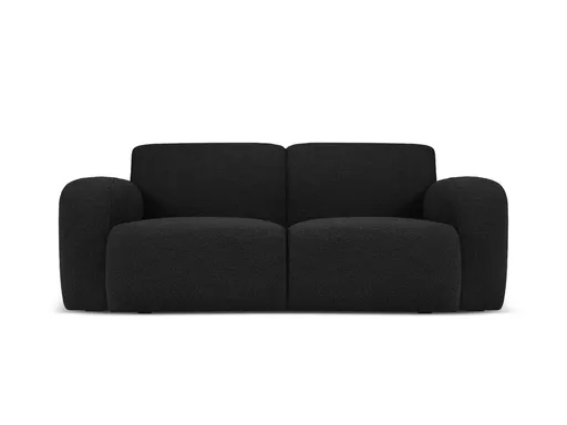 Canapea 2 locuri, Molino-101, Micadoni Home, 170x95x72 cm, tesatura boucle, negru