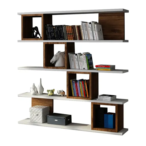 Bibliotecă Wind White Walnut