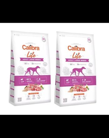 CALIBRA Dog Life Adult Large Breed Lamb hrana uscata superpremium pentru caini adulti de talie mare, cu miel 24 kg (2 x 12 kg)