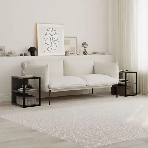 Set masute 2 piese, Hanah Home, Echo, Gri retro