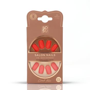 SOSU Cosmetics Unghii artificiale Coral Kiss (Salon Nails) 30 buc