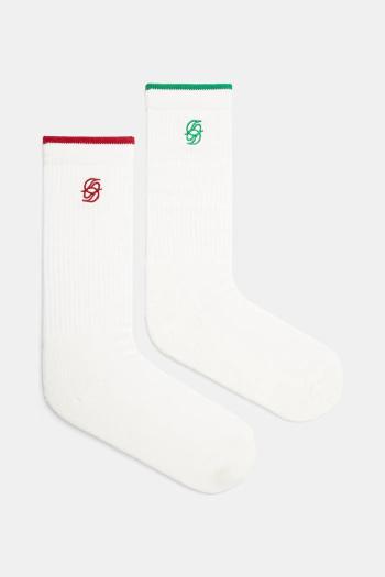 Ponožky Drôle de Monsieur La Chaussette D Miroir 2-pak pánske, biela farba, G-SK124-CO024-MC