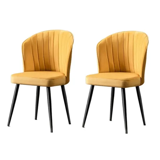 Set de scaune de sufragerie Rubi Yellow and Black, 2 buc., galben