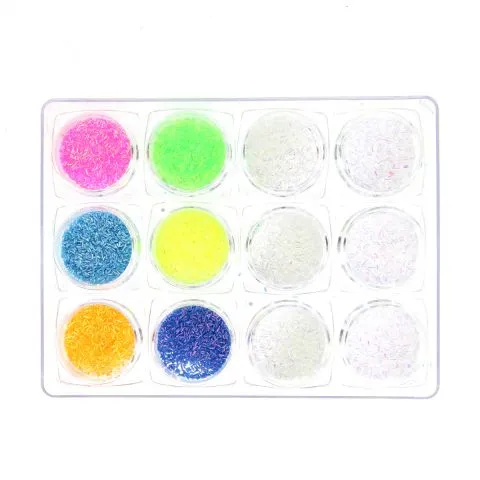 Decor Unghii, Paiete, Set 12 Culori 3815