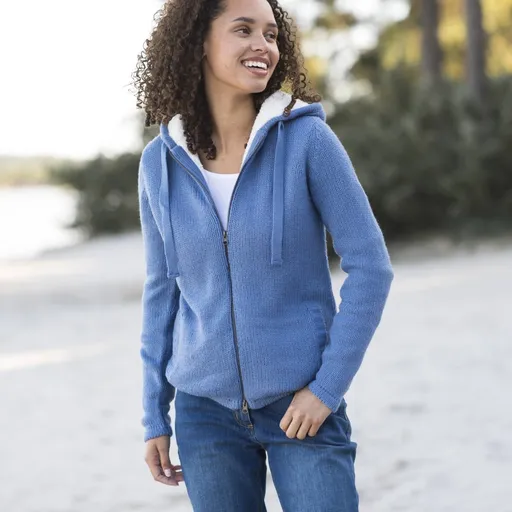 Pulover cu fermoar și căptușeală din pluș