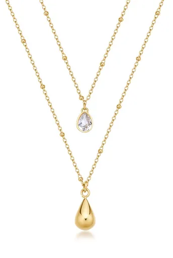 Brosway Colier dublu placat cu aur Tear Drop Perfect BPC37