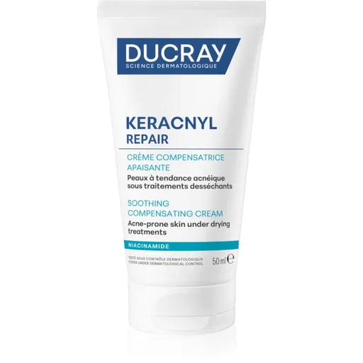 Ducray Keracnyl Repair Soothing Compensating Cream crema calmanta si hidratanta pentru piele sensibila predispusa la acnee 50 ml