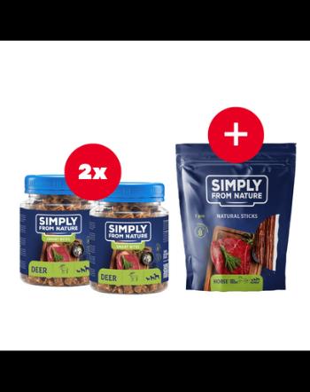 SIMPLY FROM NATURE Smart Bites recompensa cu cerb 2 x 130 g + snack GRATIS