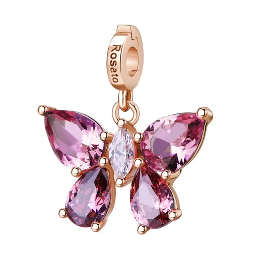 Rosato Pandantiv uimitor placat cu aur Fluture Storie RZLE089