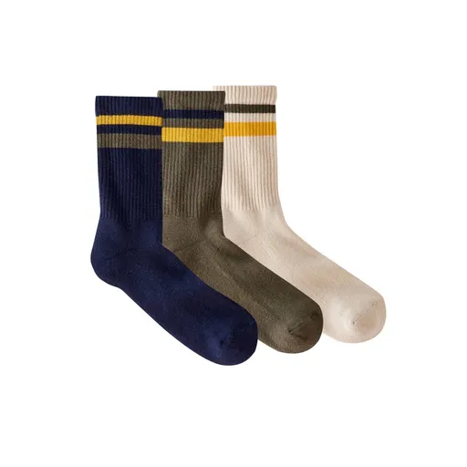Set de 3 perechi de șosete cu nervuri și dungi