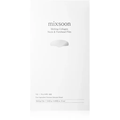 mixsoon Melting Collagen Neck & Forehead Film mască textilă hidratantă pentru față și gât 5 buc