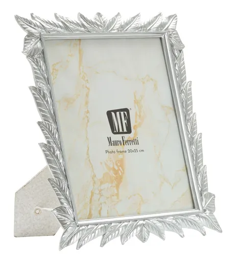 Rama foto Leavy, Mauro Ferretti, 20x25 cm, polirasina/sticla, argintiu