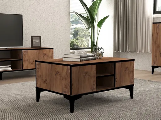 Masuta de cafea, Hanah Home, Cide, 90x45x60 cm, Pin Atlantic / Negru