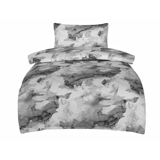 Lenjerie de pat din satin Deluxe Minerals gri, 140 x 200 cm, 70 x 90 cm