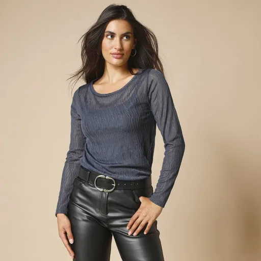 Tricou cu mânecă lungă, plasă originală