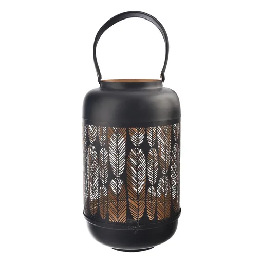 InDecor Sfeșnic metalic Leaf negru, 23 x 23 x 42cm, L