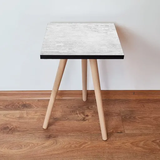 Masuta, Hanah Home, Shp68, 35x42x35 cm, Alb/Gri