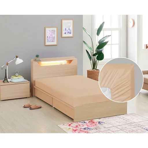 Cearșaf de pat Bellatex cu elastic, cafea, 90 x 200 cm, cafeniu