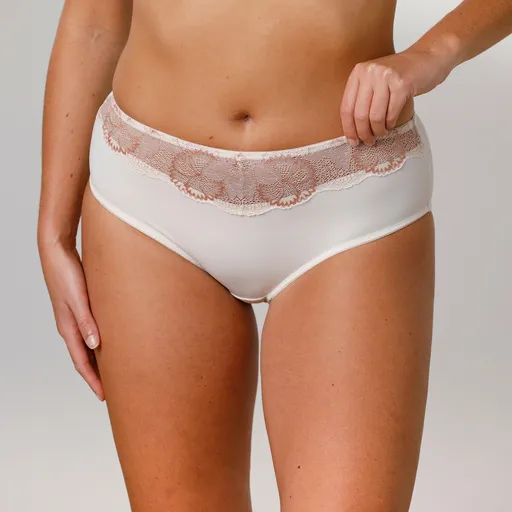 Set de 2 chiloți maxi Pahala în dantelă bicoloră și microfibră