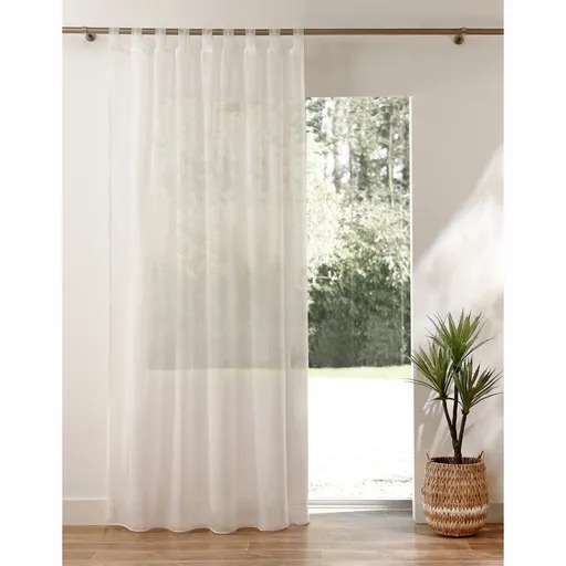 Perdea voal uni cu ochiuri de ochi